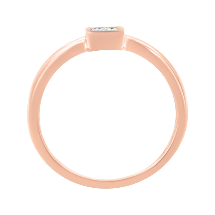 1/20 Ct. T.W. Miracle-Set Diamond Promise Ring in 14K Rose Gold-Plated Sterling Silver, photo 5