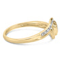 Diamond Accent Filigree Heart Promise Ring in 14K Yellow Gold-Plated Sterling Silver, photo 2