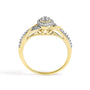 Anillo de promesa de remolino y halo con diamantes de 1/10 ct. p.t. en oro amarillo de 10K, foto 6