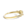 Diamond Cluster Twisted Promise Ring in 10K Yellow Gold, photo 2