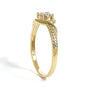 Diamond Cluster Twisted Promise Ring in 10K Yellow Gold, photo 5