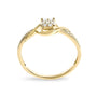 Diamond Cluster Twisted Promise Ring in 10K Yellow Gold, photo 6