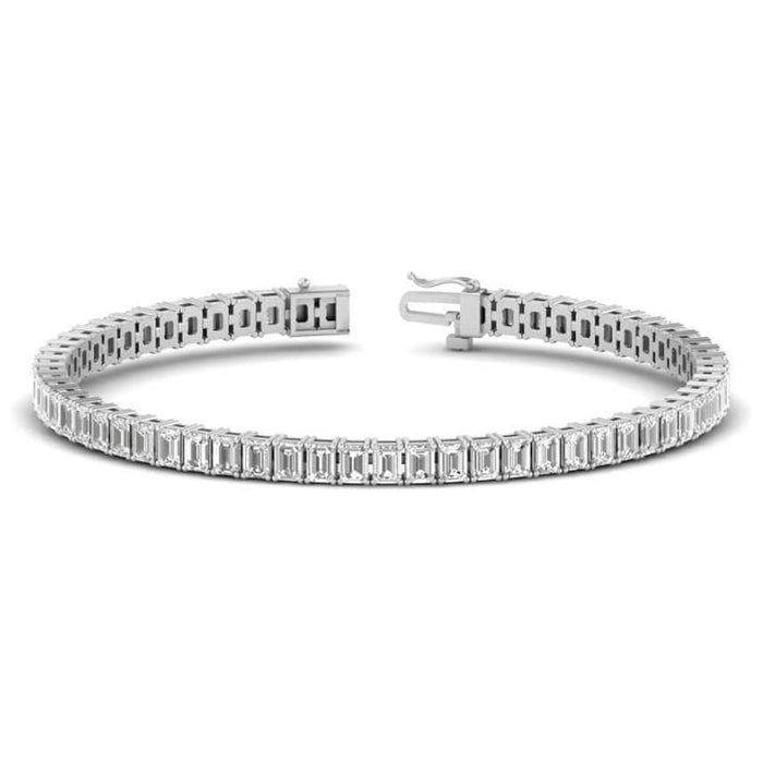 20 CTW Lab-Created Moissanite Tennis Bracelet, Gold-Plated, photo 1