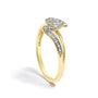 Anillo de promesa de corazón de filigrana con detalle de diamante en oro amarillo de 10K, foto 5