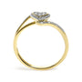 Anillo de promesa de corazón de filigrana con detalle de diamante en oro amarillo de 10K, foto 6