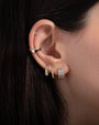 14K Gold Thick Diamond Ear Cuff, photo 9