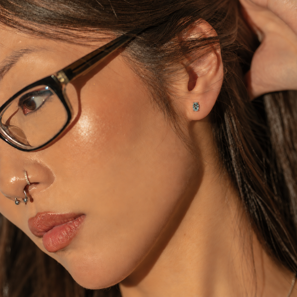 Gemstone Stud Earrings, photo 2