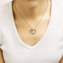 Collar con colgante de corazón calado con diamantes de 1/2 ct. p.t. en plata de ley bañada en oro rosa de 14K, foto 3