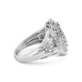 Anillo de racimo con triple halo en forma de pera con diamantes de 1 ct. p.t. en plata de ley, foto 2