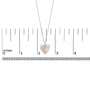 Collar con colgante de corazón bicolor con diamantes de 1/5 ct. p.t. en plata de ley bañada en oro rosa de 10K, foto 5