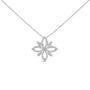 Collar con colgante de cruz floral con diamantes de 1/2 ct. p.t. en plata de ley, foto 1