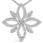 Collar con colgante de cruz floral con diamantes de 1/2 ct. p.t. en plata de ley, foto 2