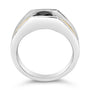 Anillo de banda para hombre con diamantes negros tratados de 1 ct. p.t. en plata de ley bañada en oro amarillo de 14K, foto 6