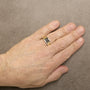 Anillo de banda para hombre con diamantes negros tratados de 1 ct. p.t. en plata de ley bañada en oro amarillo de 14K, foto 3