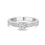 1/2 Ct. T.W. Diamond Solitaire Pavé-Set Engagement Ring in 14K White Gold, photo 2