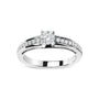 1/2 Ct. T.W. Diamond Solitaire Pavé-Set Engagement Ring in 14K White Gold, photo 1