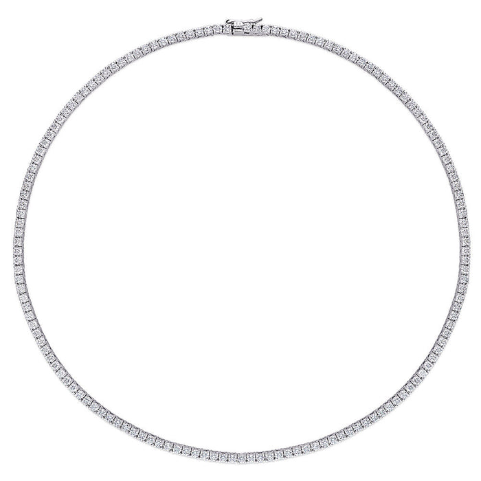 Collar tenis con moissanita creada en laboratorio de 12.5 CT DEW, foto 2