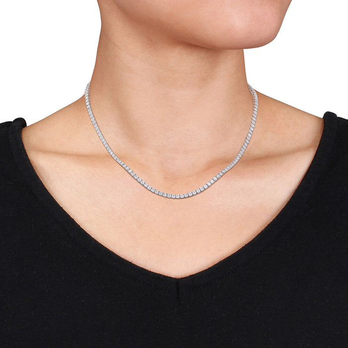 Collar tenis con moissanita creada en laboratorio de 12.5 CT DEW, foto 5