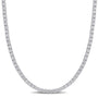 Collar tenis con zafiros blancos creados en laboratorio de 12.5 ct DEW, foto 1