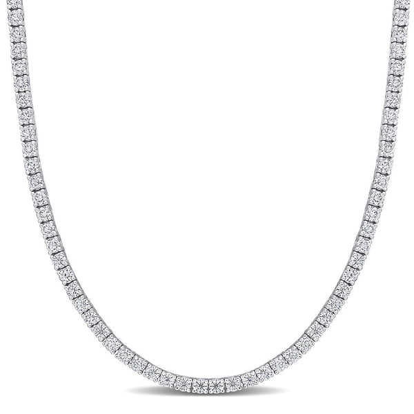 12.5 CT DEW Lab-Created Moissanite Tennis Necklace, photo 1