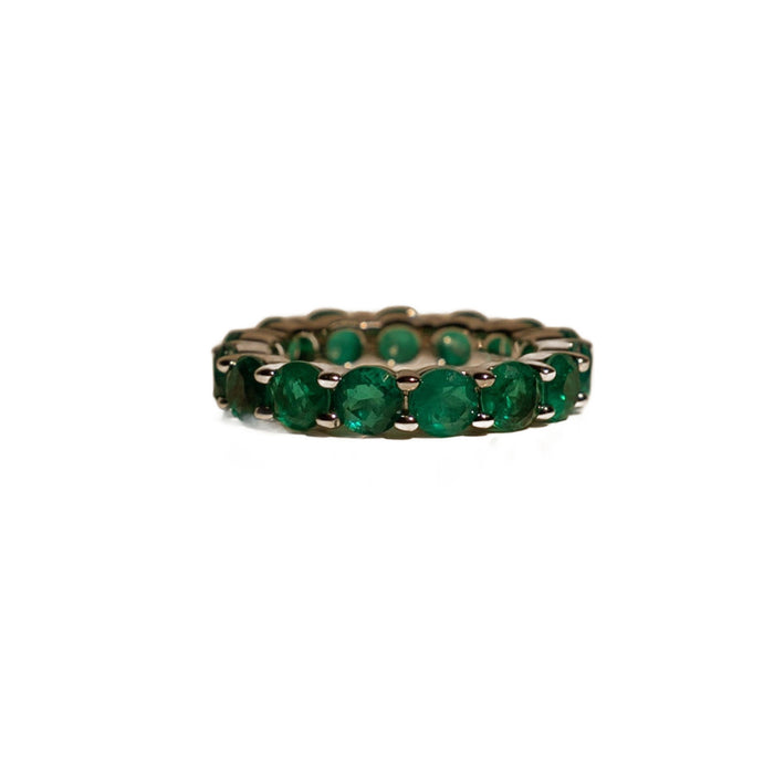 Green Cubic Zirconia Eternity Ring, photo 1