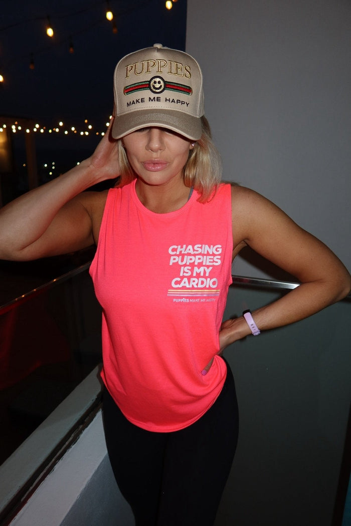 Chasing Puppies is My Cardio Women's Sleeveless Tank
