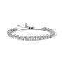 Pulsera tenis bolo ajustable con diamantes de 6 ct. p.t. en oro blanco de 14K, foto 1