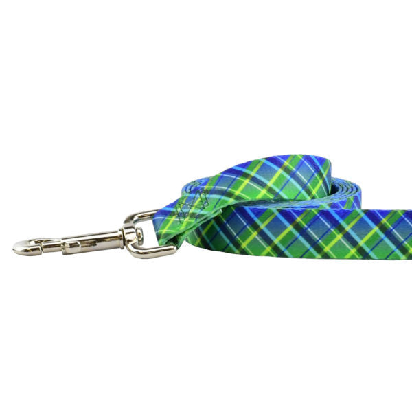 Correa para perro Electric Glow Green Plaid EarthStyle, foto 1