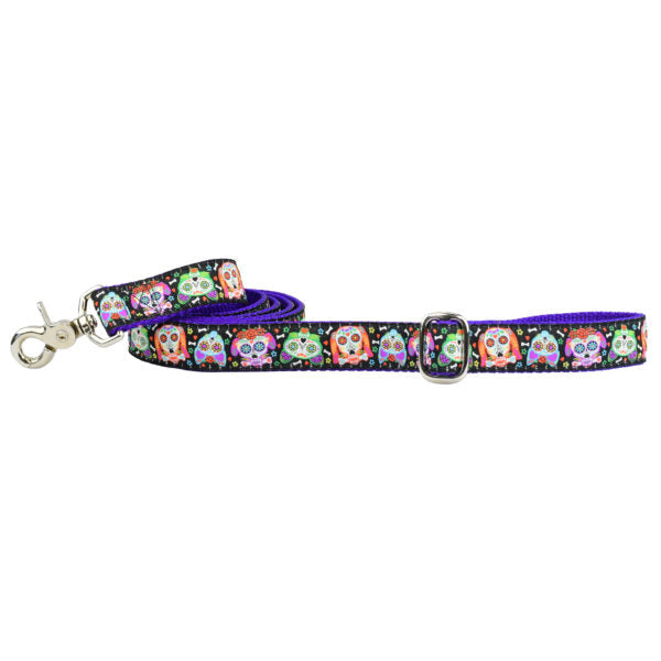 Correa de listón para perro XOLO Sugar Skull, 1 pulg. de ancho, foto 3