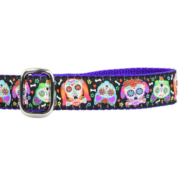 Correa de listón para perro XOLO Sugar Skull, 1 pulg. de ancho, foto 2
