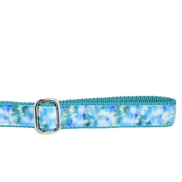 Teal Tie-Dye Velvet Dog Leash, photo 2