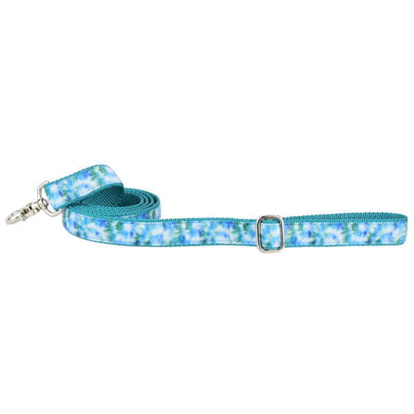 Teal Tie-Dye Velvet Dog Leash, photo 3