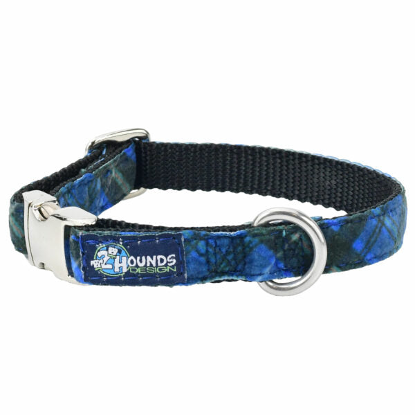 Midnight Winter Plaid Velvet Essential Dog Collar, photo 2