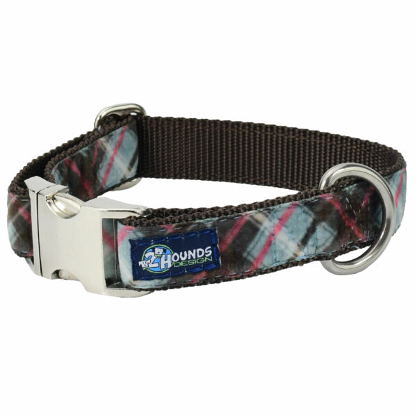 Jane’s Shirt Winter Plaid Velvet Essential Dog Collar, photo 3