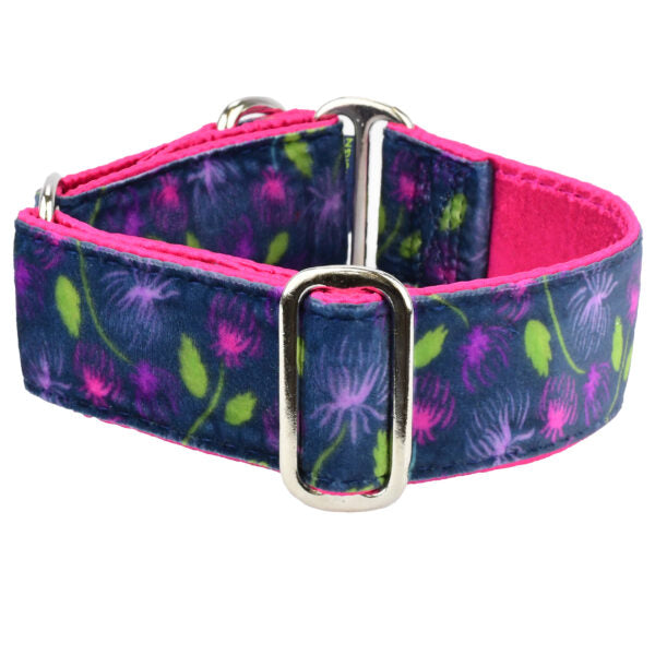 Midnight Dahlia Elite Velvet Martingale Dog Collar, photo 2