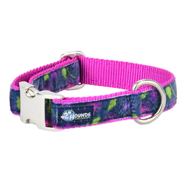 Midnight Dahlia Velvet Essential Dog Collar, photo 1