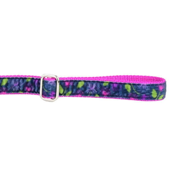 Midnight Dahlia Velvet Dog Leash, photo 2