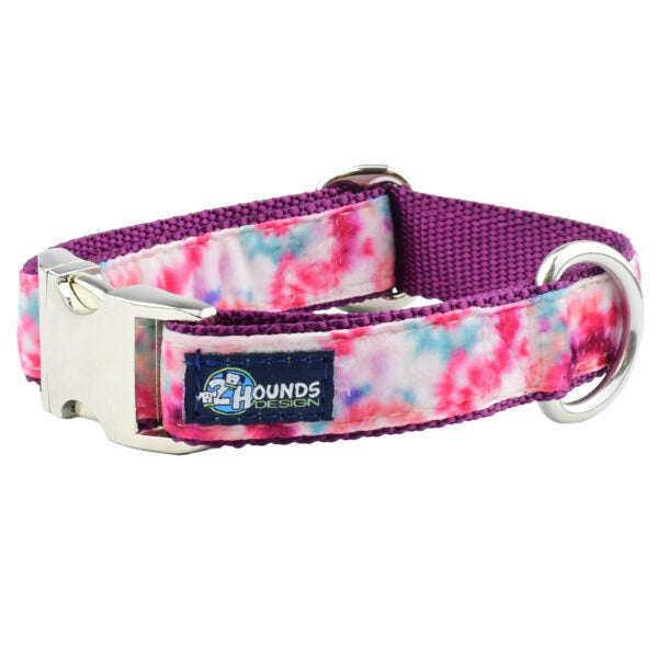 Collar con hebilla Velvet Essential Pink Tie-Dye, foto 1
