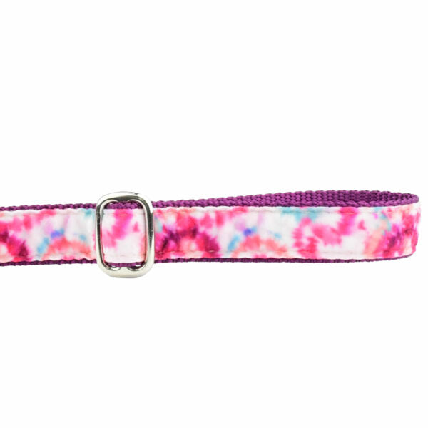 Pink Tie-Dye Velvet Dog Leash, photo 2