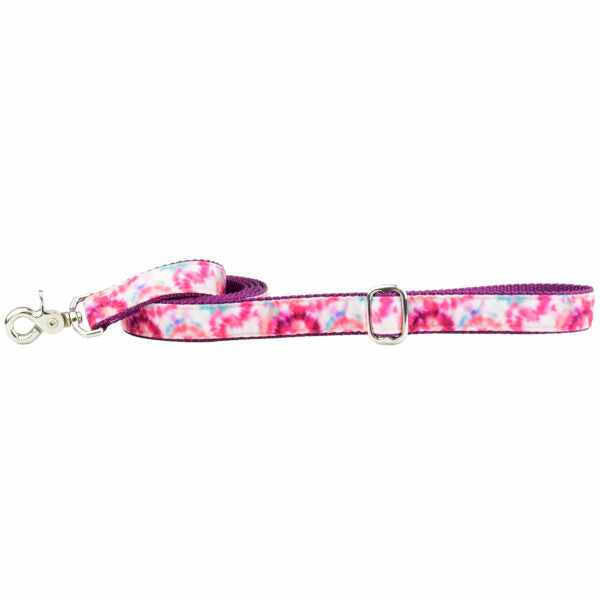 Pink Tie-Dye Velvet Dog Leash, photo 3