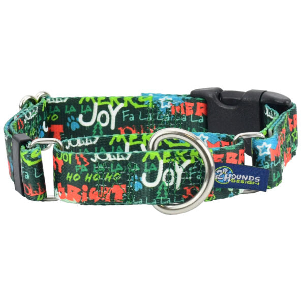 Collar martingala con hebilla para perro Holiday Graffiti EarthStyle, foto 2
