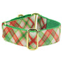 Christmas Plaid Cream Elite Velvet Martingale Dog Collar, photo 1