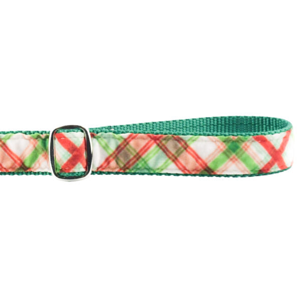 Christmas Plaid Cream Velvet Dog Leash, photo 2