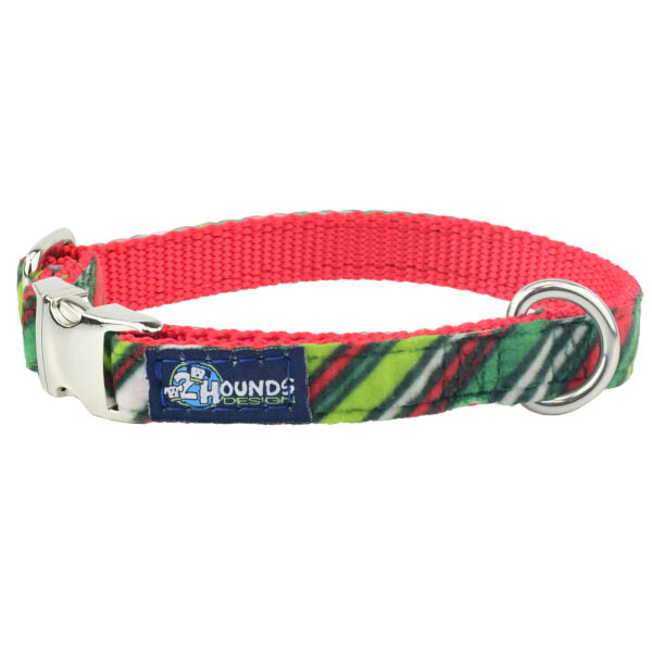 Christmas Stripe Velvet Essential Dog Collar, photo 3