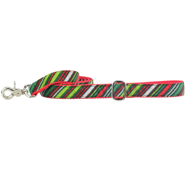 Christmas Stripes Velvet Dog Leash, photo 3