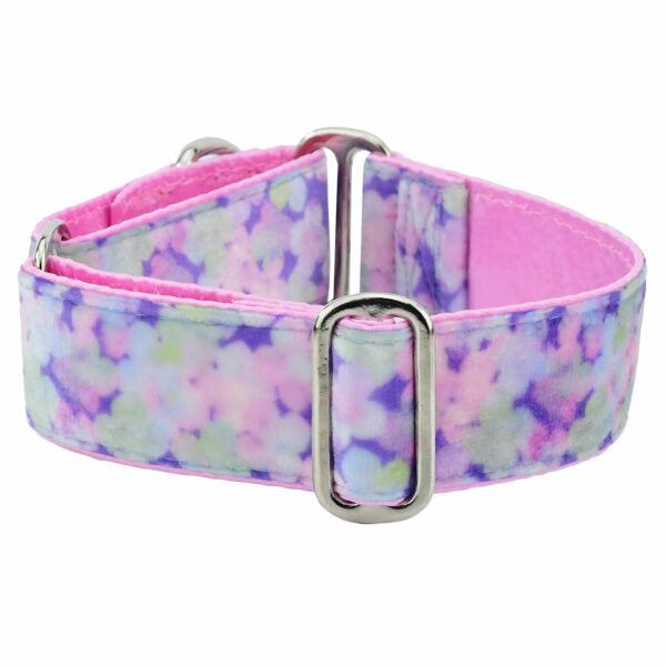 Hydrangea Elite Velvet Martingale Dog Collar, photo 1