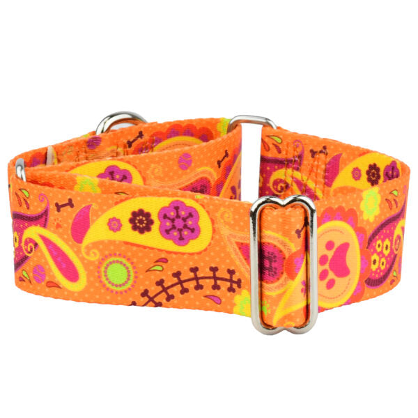 Collar martingala para perro Orange Paisley EarthStyle, foto 2