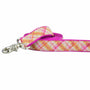 Pink Plaid Velvet Dog Leash, photo 1