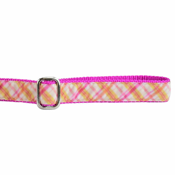 Pink Plaid Velvet Dog Leash, photo 2