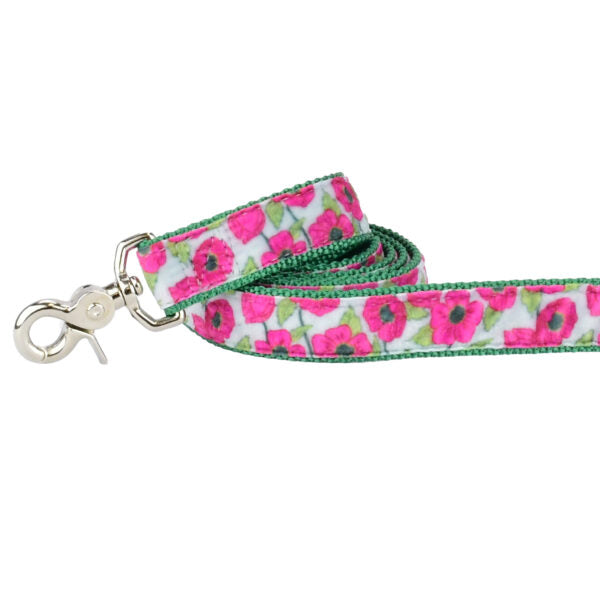 Bold Poppies Velvet Dog Leash, photo 1